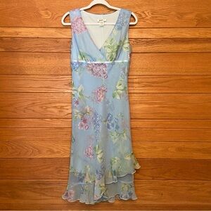 Y2K DBY blue purple floral dress